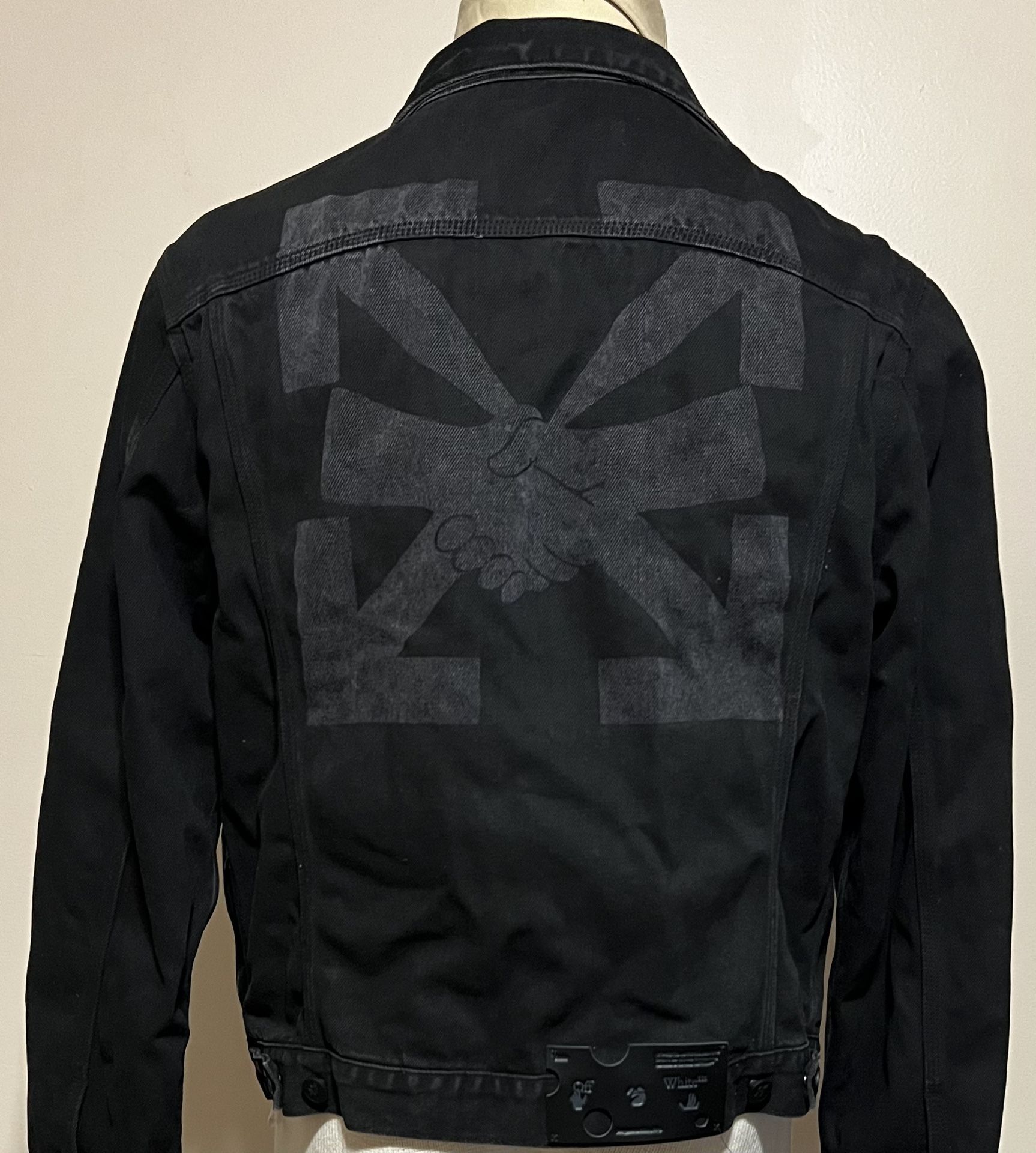 Off White Black Denim Jean Jacket Virgil Size L