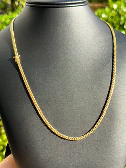 10k solid Yellow Gold Brand new Cuban link 22” Chain necklace 18.2 grams 3.5mm
