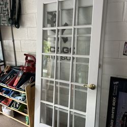Matching Pair of Solid French Interior Doors – 36" x 80" x 2" – Excellent Condition
