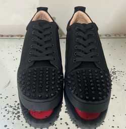 Mens red bottom suede christian Louboutin sneakers size 10