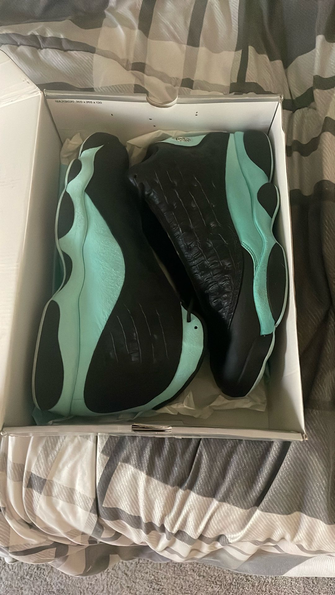 Jordan 13 Retro Black/Metallic Silver Size 13