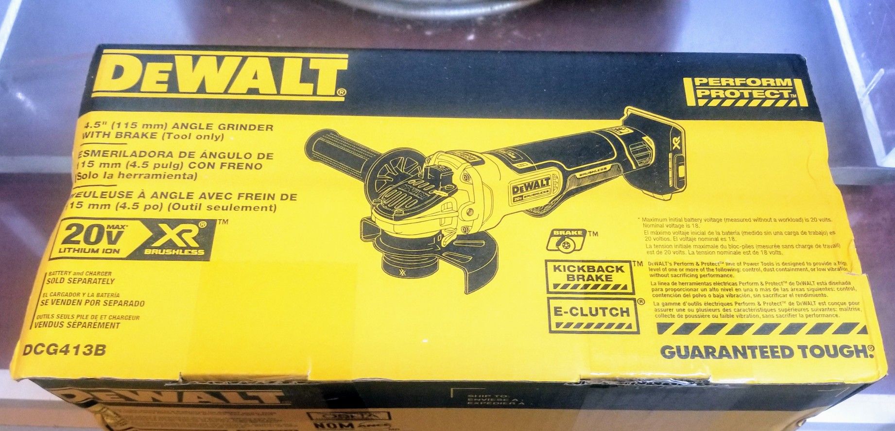 DEWALT 20V XR BRUSHLESS ANGLE GRINDER (TOOL ONLY)