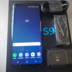 Samsung Galaxy S9 , Unlocked   for all Company Carrier ,  Excellent Condition  Like New 