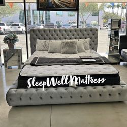 New Queen Bed Frame With Mattress 