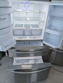 36" Refrigerator 4 doors LG Show Food ice maker&water excellent Stainless Stell working