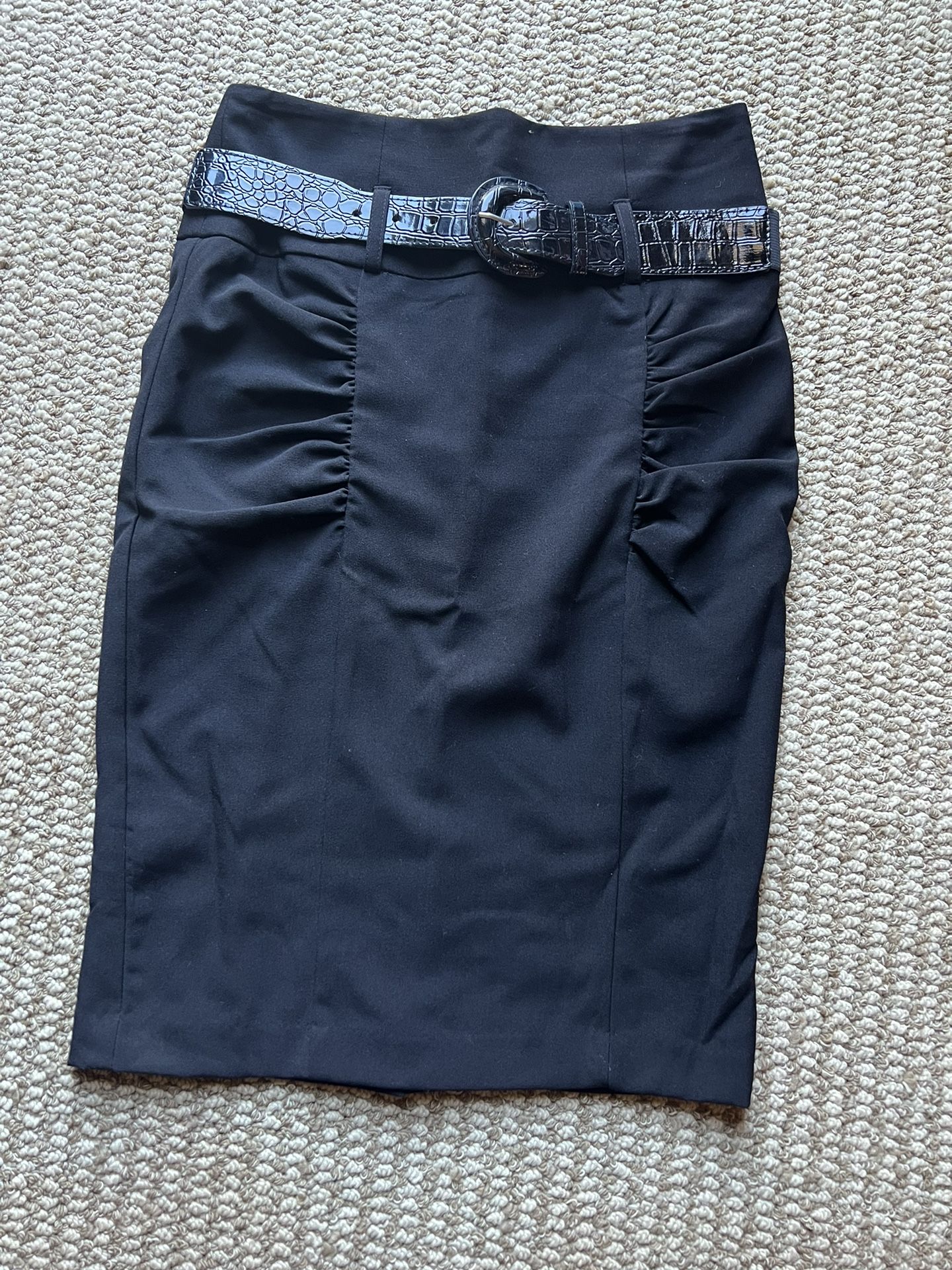 Pencil Skirt With Belt