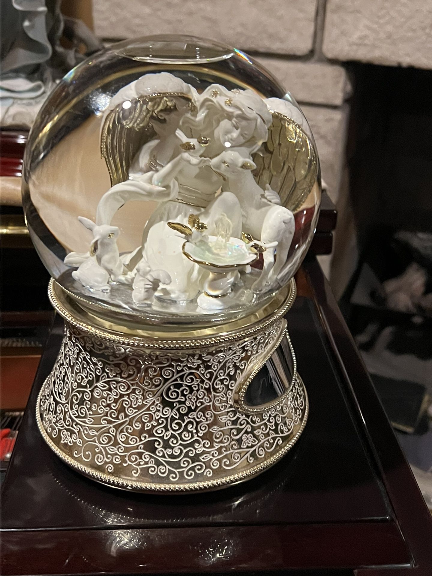 THINGS REMEMBERED Engraved Religious Miracle Angel Musical Snow Globe, Plays “Amazing Grace” Music, Beautiful and Unique