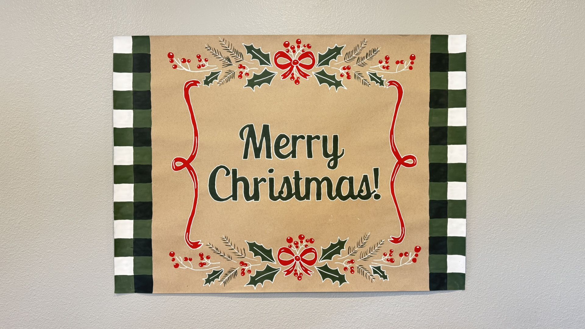 Christmas Banner Hand painted