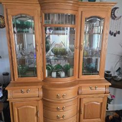 Dining room table and hutch