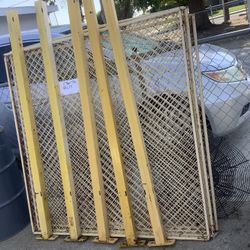 Steel fence with post