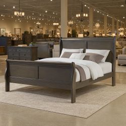 Gray Color Full Size Bed Frame Available For Fast Delivery 