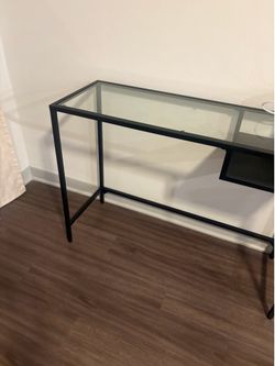 Glass top desk