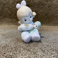 Precious Moments Vintage 1994 Girl with Doll Baby Cant Get Enough Figurine B0109