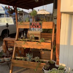 3 Tear Planter Box Hand Crafted Complete With Plants