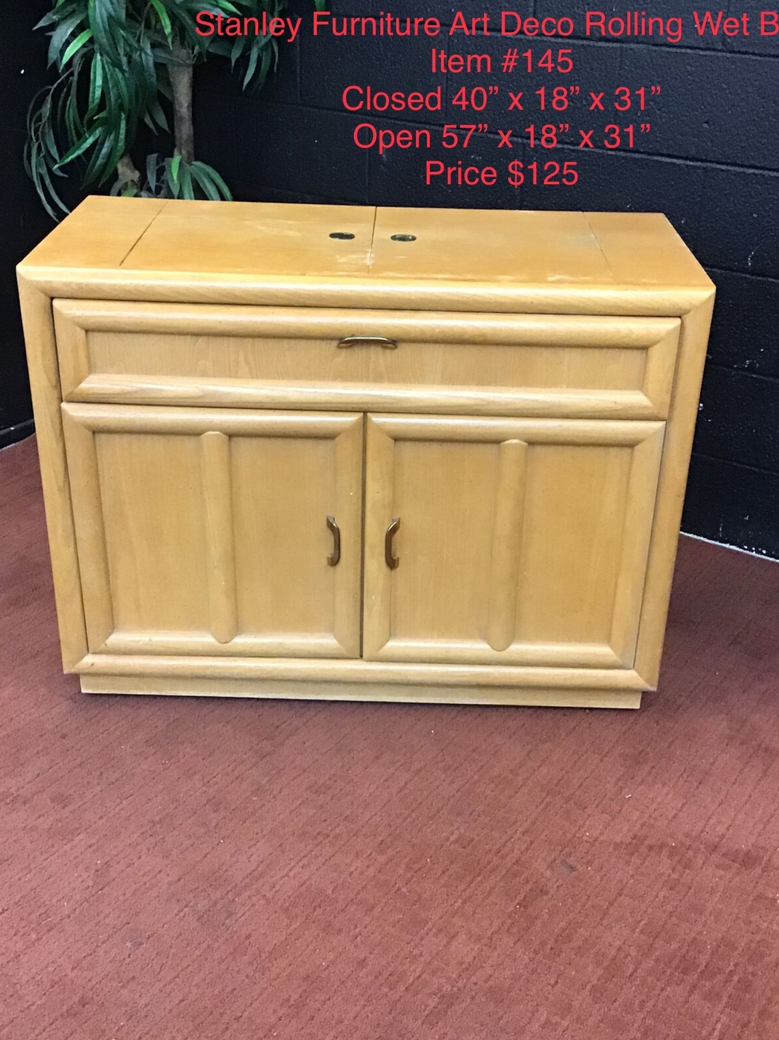 Stanley Furniture Art Deco Rolling Wet Bar for Sale in Cottonwood