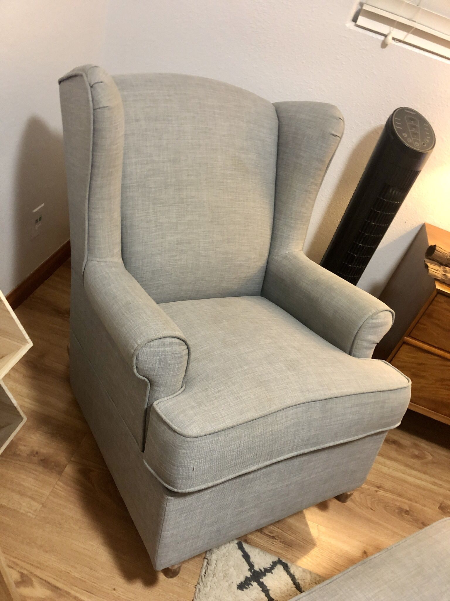 Upholstered Rocking Chair And Ottoman 
