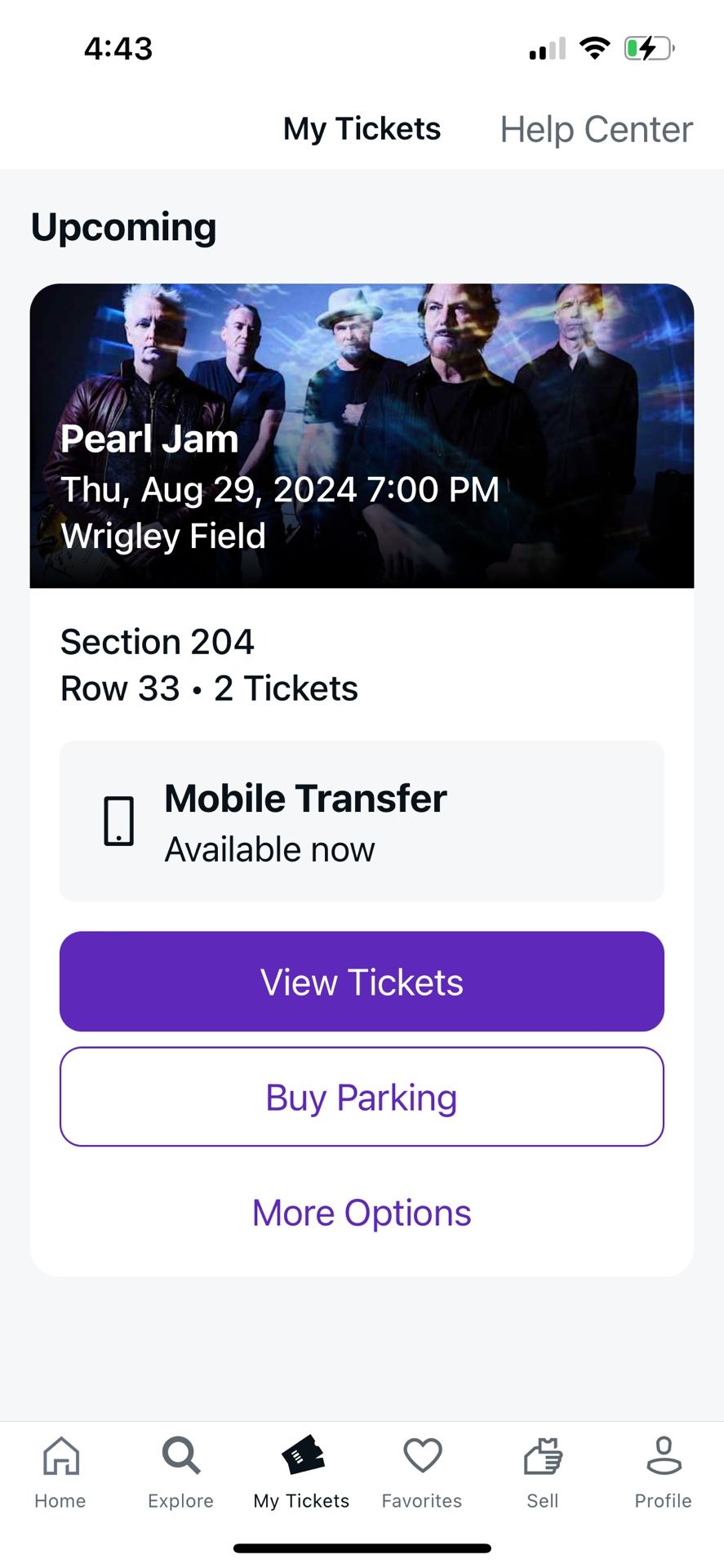 Pearl Jam Tickets 8/29