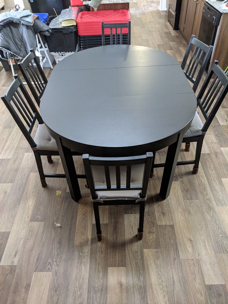 IKEA Bjursta Dining Extendable Table & 6 Chairs