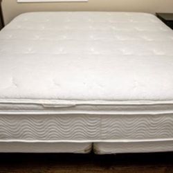 King pick pick pick pillow top mattress with Box springs 350. I can also deliver