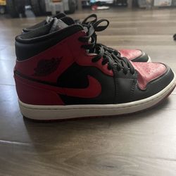 Nike Air Jordan Mid Banned Black Red White