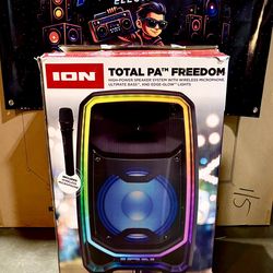 ION 650W Total PA Freedom – High-Power PA Speaker + Wireless Mic | Indoor/Outdoor Events