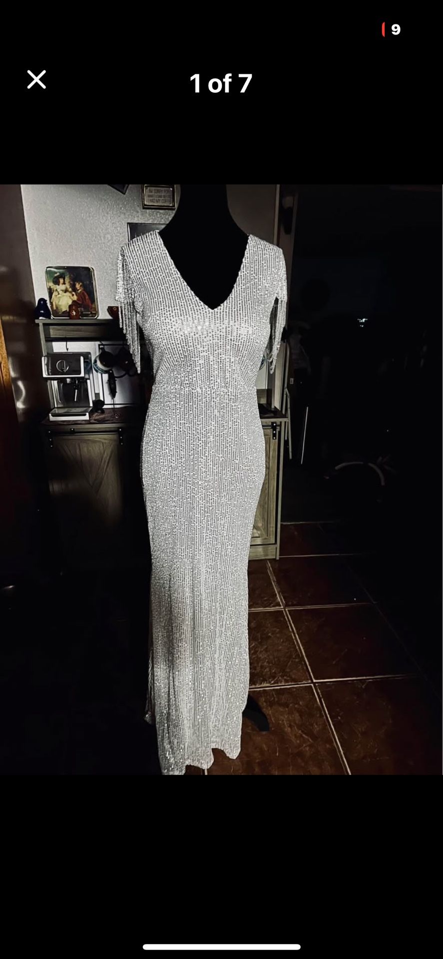 NEW Sequin Dress long…Size Small…