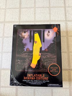 Inflatable banana costume over 6.5 ft tall