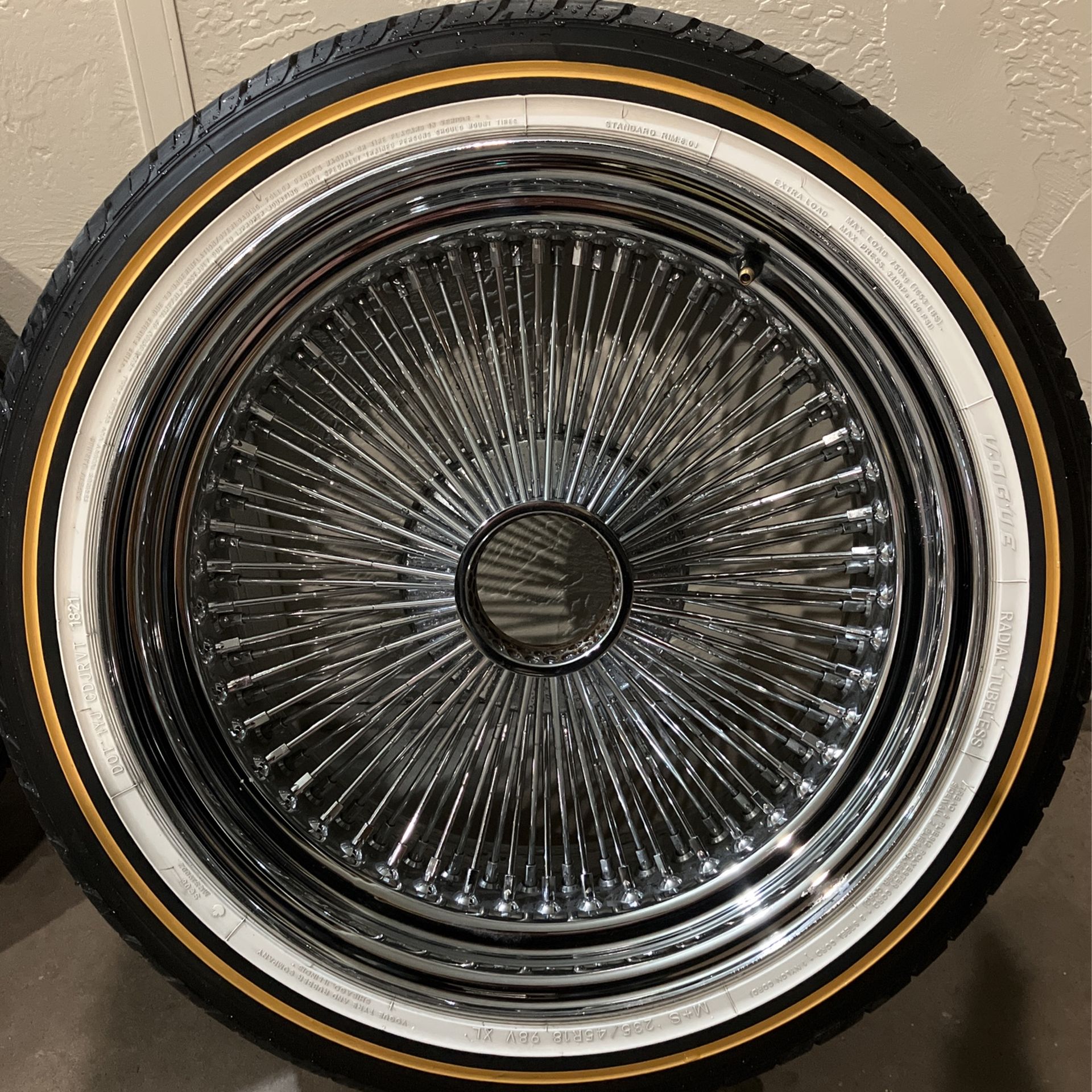 18” Chrome Wire Rims & Vogue Tires for Sale in Torrance, CA - OfferUp