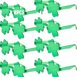 Brand: Mzjeaziany 8Pcs St. Patrick’s Day Shamrock Sunglasses Irish Glasses Clover Leprechaun Eyewear St Patrick Accessory. Brand new. Never been used.