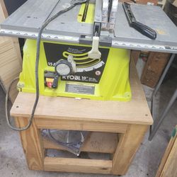 Ryobi 10" Table Saw W/cart