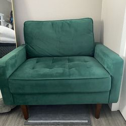 Emerald green loveseat
