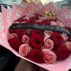 Buchon Flower Roses Bouquet 