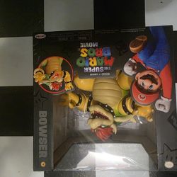 Super Mario Bros. Movie Bowser Figure with Fire Breathing Effect