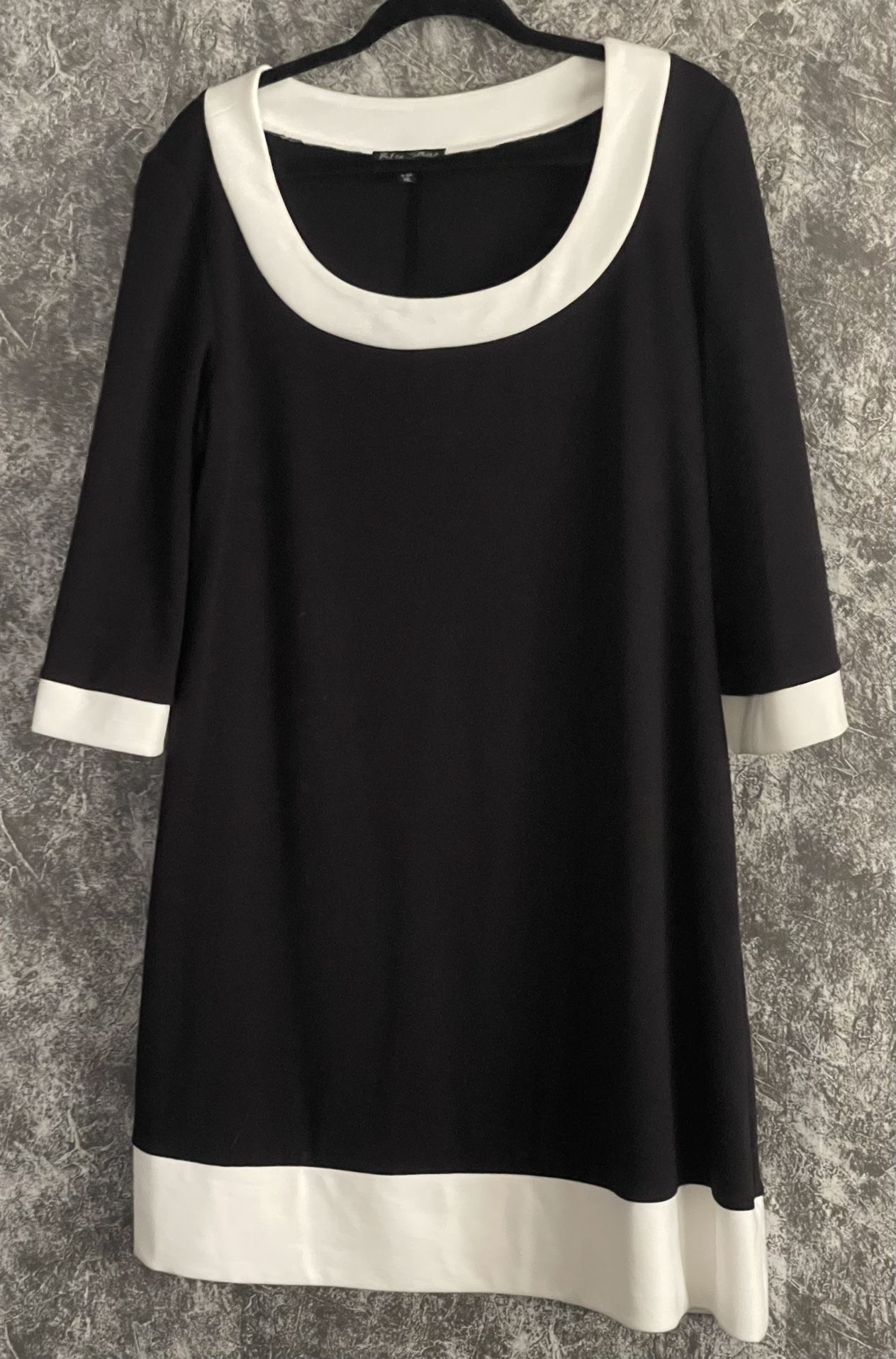 Blu Sage Womens Black w/White Trim Dress Size XL