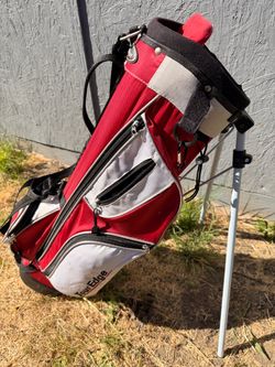 Junior Tour Edge Golf Stand Bag Red and White
