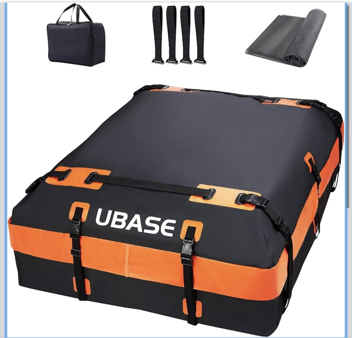 🆕 In 📦 Upgraded Rooftop Cargo Carrier,2️⃣1️⃣Cubic feet100%Waterproof Car Roof Bag with Anti-Slip Mat,6️⃣Safety Buckles,2️⃣Transverse Straps,4️⃣Door 