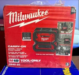 Milwaukee M18 Carry-On 3600W Power Supply 2845-20