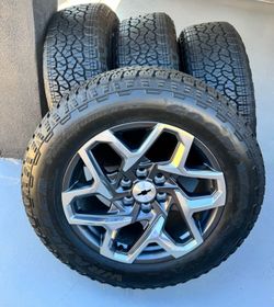 Newly Set 🔥 Chevy Silverado Tahoe Suburban 20" Wheels and Goodyear All Terrain Tires 💯
