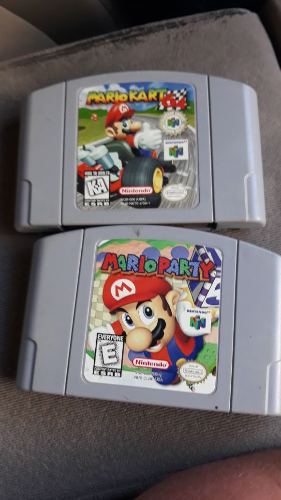 Nintendo 64 Mario Party and MarioKart