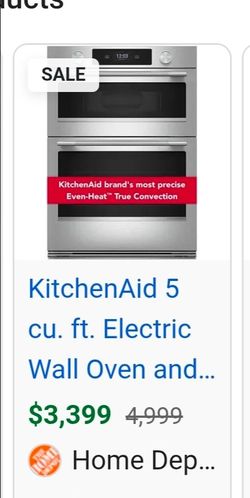 Kitchen aid wall oven and microwave
