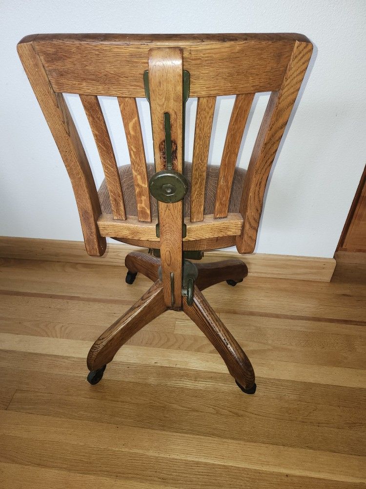 Wakefield 1905 Swiveling Oak Desk Chair Over $1,000 Online