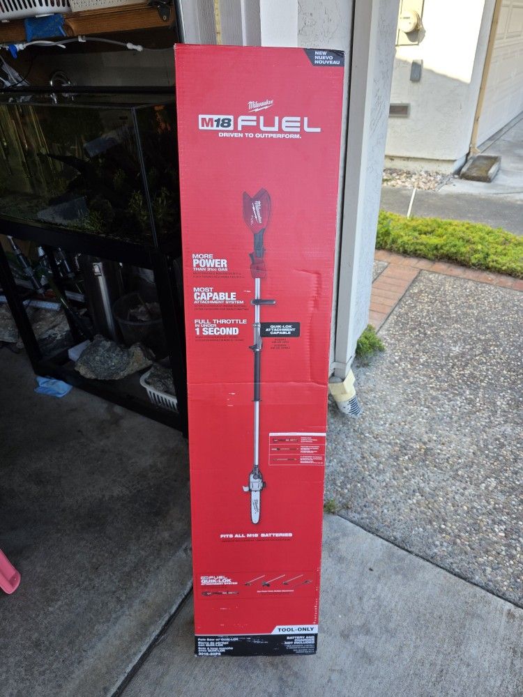 M18 FUEL 18V 10 in. Brushless Cordless Battery Powered Pole Saw with QUIK-LOK Attachment Capability (Tool-Only). Brand New In Box