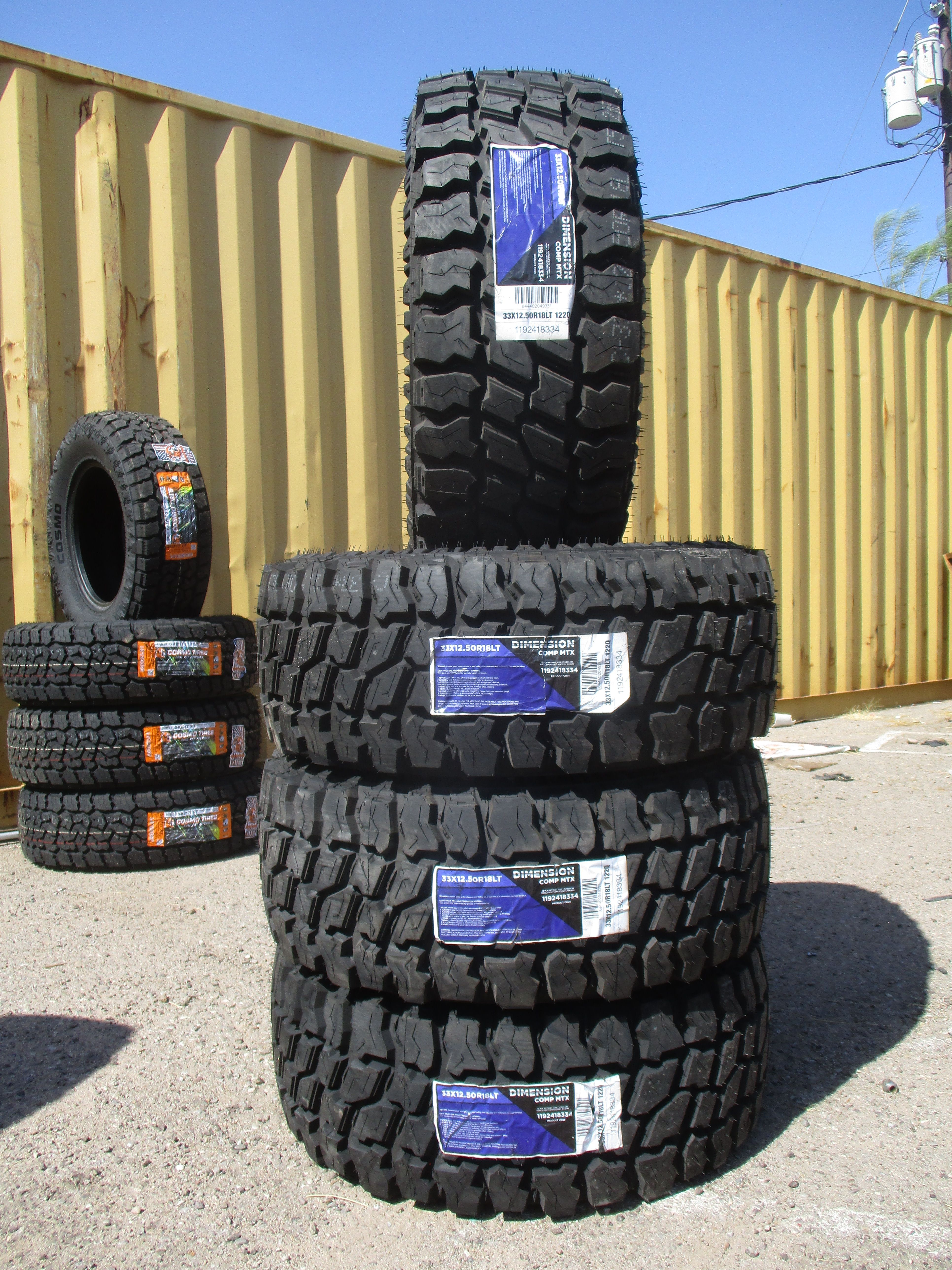 33x12.50R18 LT New Dimension Comp MTX Mud Terrain 12 Ply Tires