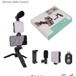 Portable Live Streaming Kit Tripod with LED Fill Light