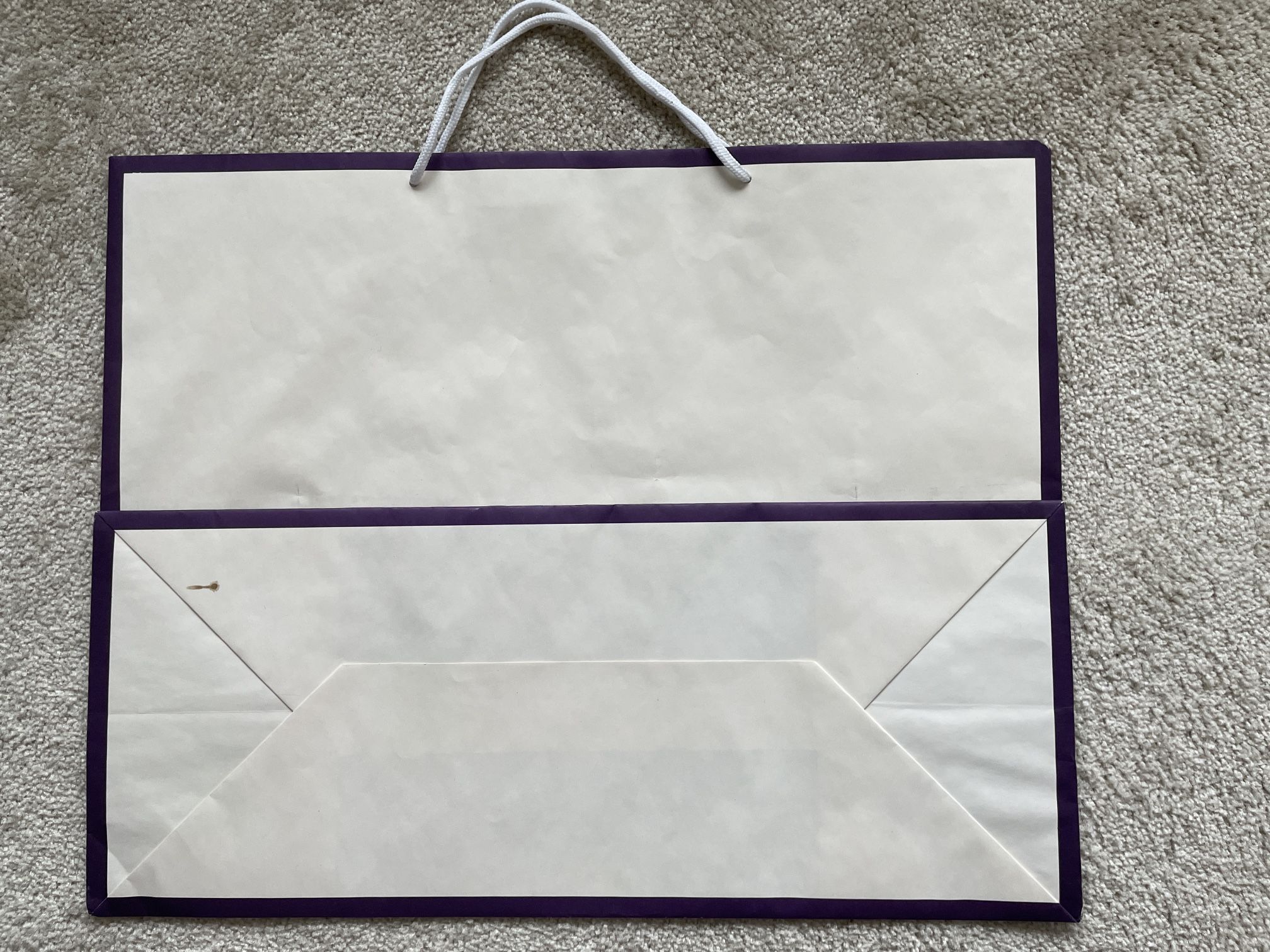 Very Large Paper Gift / Shopping Paper Bag - White 24x10x19 Strong and Sturdy