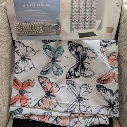 14  Piece Butterfly Bath Set