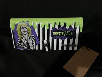 Hand Painted Beetlejuice Steve Madden Wallet 