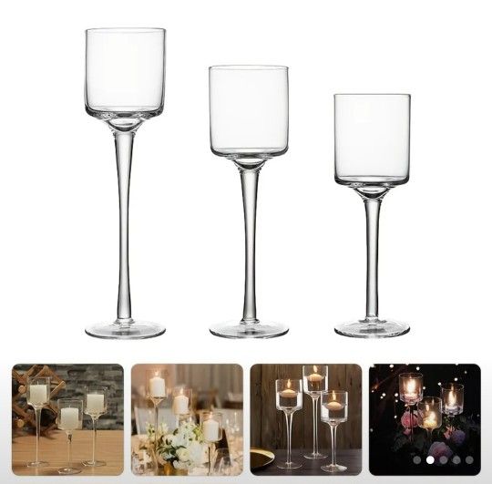 Long Stem Candle Holders
