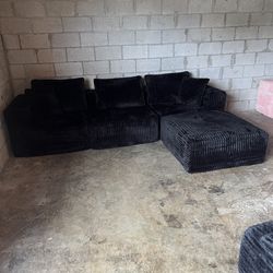 Black Modular Cloud Sectional Couch 🚛 SAME DAY DELIVERY!