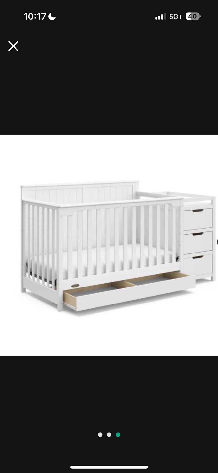 New Crib With Changing Table 